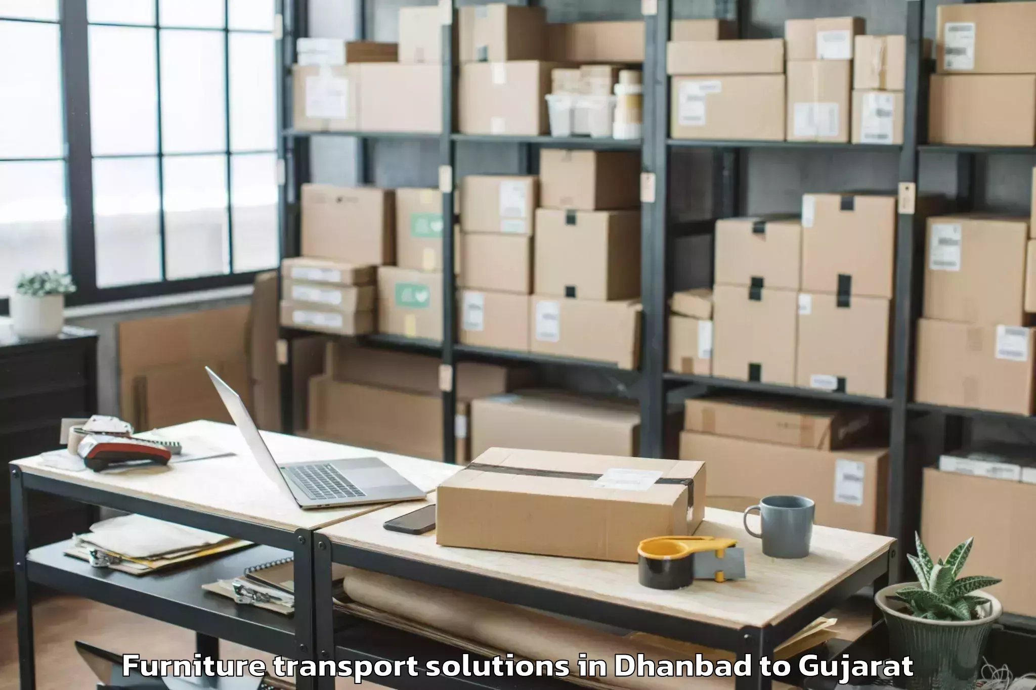 Comprehensive Dhanbad to Mangrol Furniture Transport Solutions